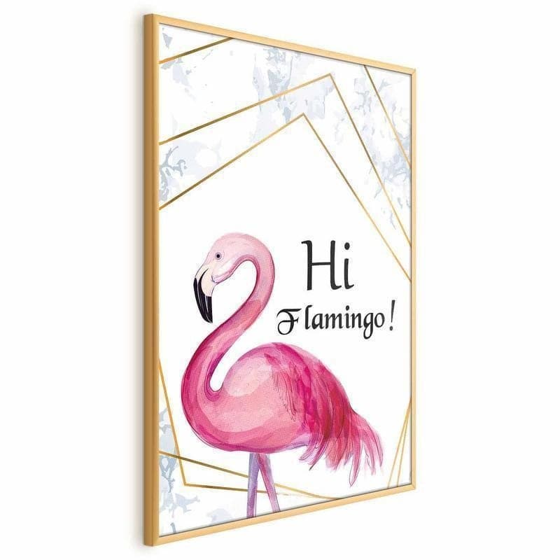 Poster - Hi Flamingo! in Poster e stampe Collezione Casa - Trebisacce, commercioVirtuoso.it