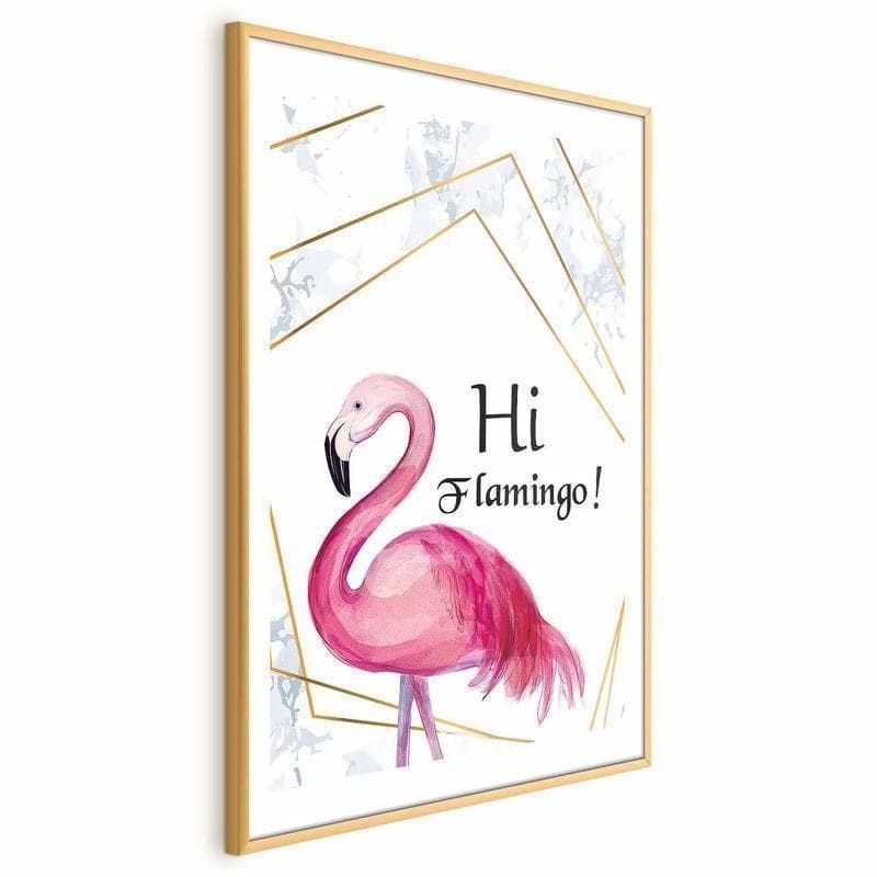 Poster - Hi Flamingo! in Poster e stampe Collezione Casa - Trebisacce, commercioVirtuoso.it