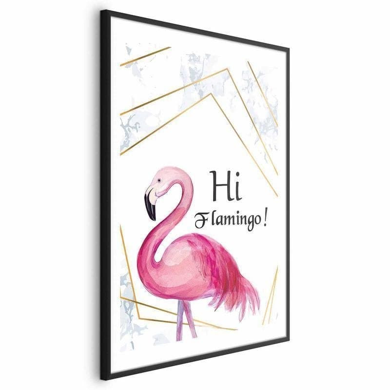 Poster - Hi Flamingo! in Poster e stampe Collezione Casa - Trebisacce, commercioVirtuoso.it