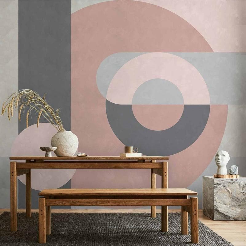Carta da Parati Ghirlanda Geometrica Rosa in Carta da parati Collezione Casa - Trebisacce, commercioVirtuoso.it