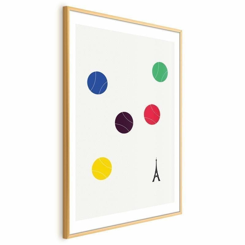 Poster - Eiffel Tower and Colorful Tennis Balls in Poster e stampe Collezione Casa - Trebisacce, commercioVirtuoso.it