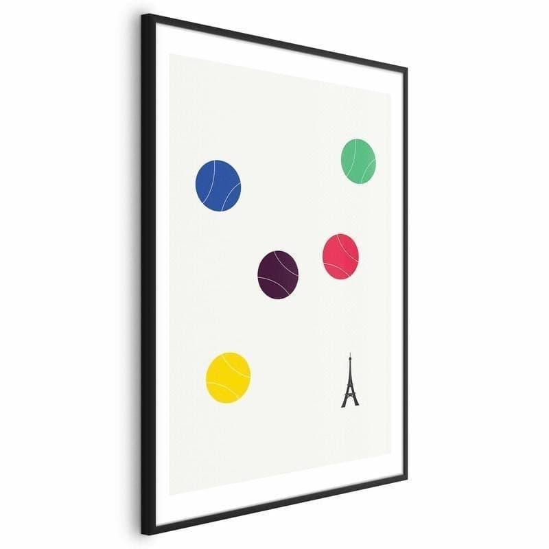 Poster - Eiffel Tower and Colorful Tennis Balls in Poster e stampe Collezione Casa - Trebisacce, commercioVirtuoso.it