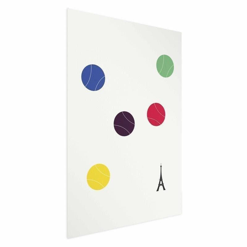 Poster - Eiffel Tower and Colorful Tennis Balls in Poster e stampe Collezione Casa - Trebisacce, commercioVirtuoso.it