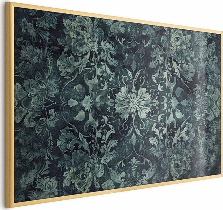 Poster - Carpet Ornaments in Emerald Shades in Poster e stampe Collezione Casa - Trebisacce, commercioVirtuoso.it