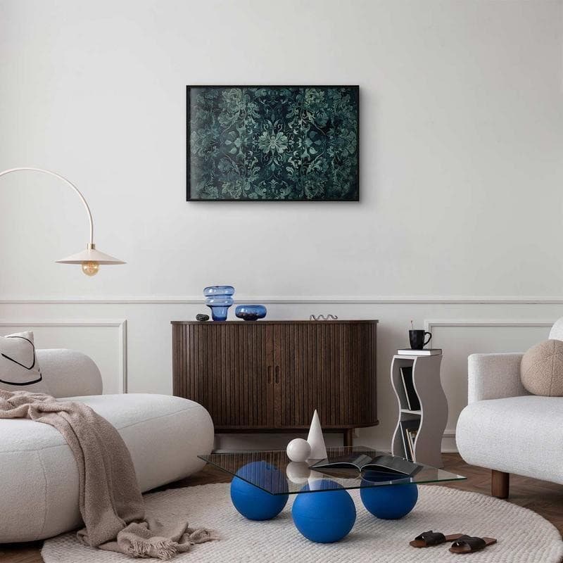 Poster - Carpet Ornaments in Emerald Shades in Poster e stampe Collezione Casa - Trebisacce, commercioVirtuoso.it