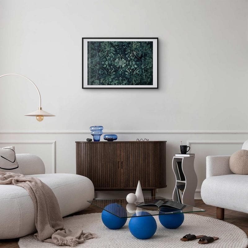 Poster - Carpet Ornaments in Emerald Shades in Poster e stampe Collezione Casa - Trebisacce, commercioVirtuoso.it