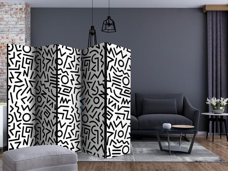 Paravento Black and White Maze II [divisori da interno] in Paraventi Collezione Casa - Trebisacce, commercioVirtuoso.it