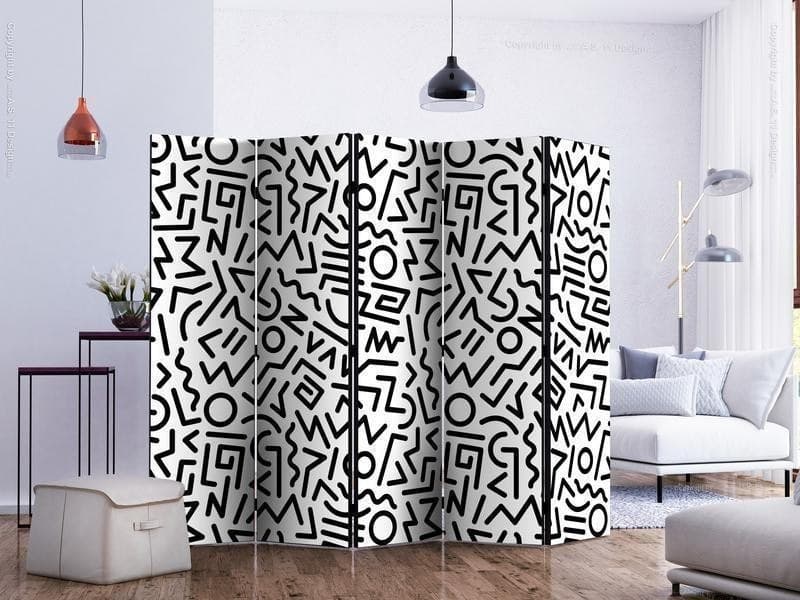 Paravento Black and White Maze II [divisori da interno] in Paraventi Collezione Casa - Trebisacce, commercioVirtuoso.it