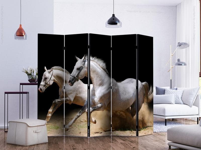 Paravento Galloping horses on the sand II [Room Dividers] in Paraventi Collezione Casa - Trebisacce, commercioVirtuoso.it