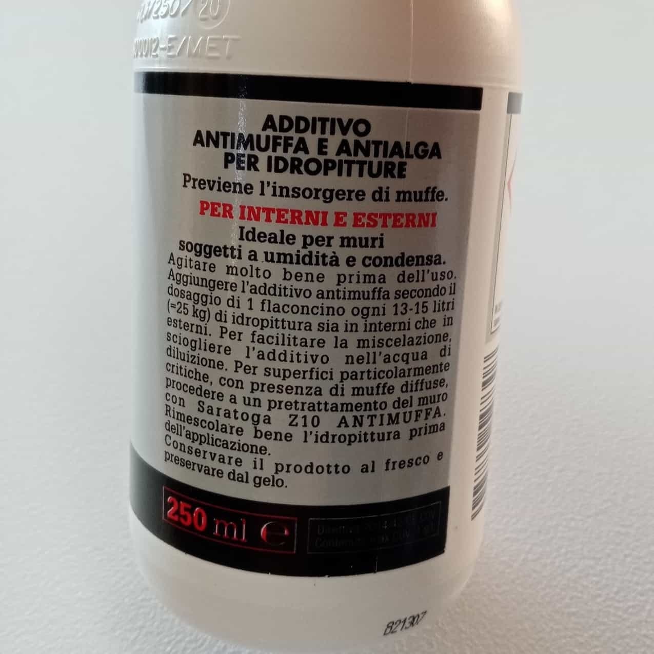 Saratoga 250ml additivo antimuffa antialga per idropittura interni ed esterni in Prodotti antimuffa Aloiserw.com - Altomonte, commercioVirtuoso.it