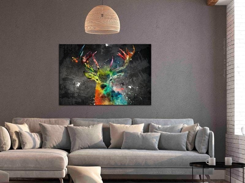 Quadro Rainbow Deer (1 Part) Wide in Poster e stampe Collezione Casa - Trebisacce, commercioVirtuoso.it