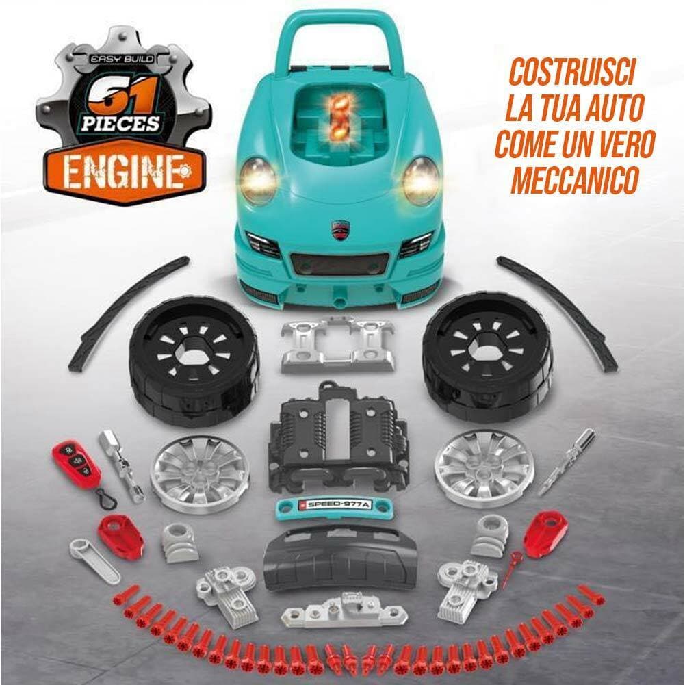 Macchina Elettrica da Costruire Giocattolo Bambini Luci Suoni Accessori Azzurro in Set di costruzioni Esplodia - Napoli, commercioVirtuoso.it