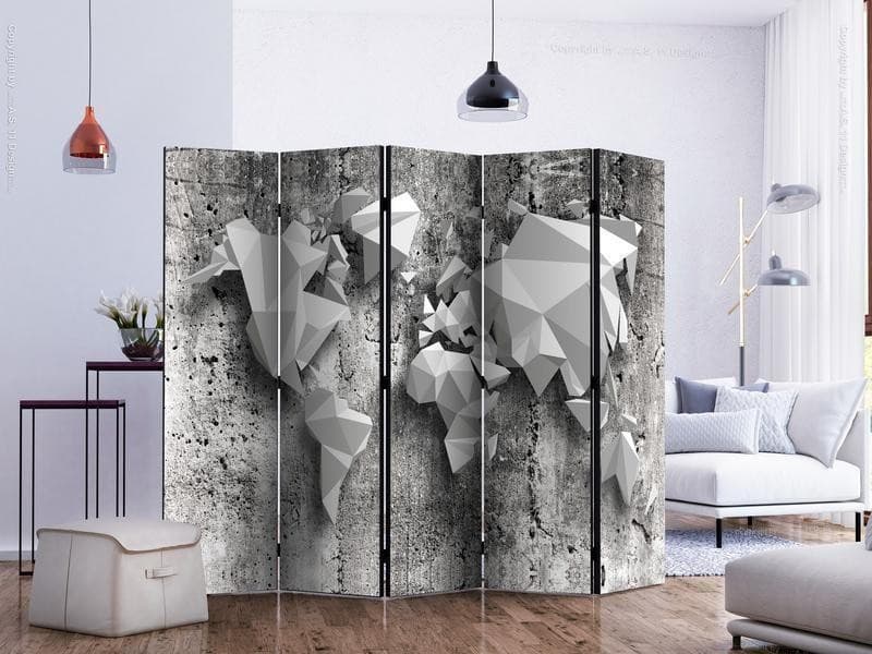 Paravento World Map: Origami II [Room Dividers] in Paraventi Collezione Casa - Trebisacce, commercioVirtuoso.it