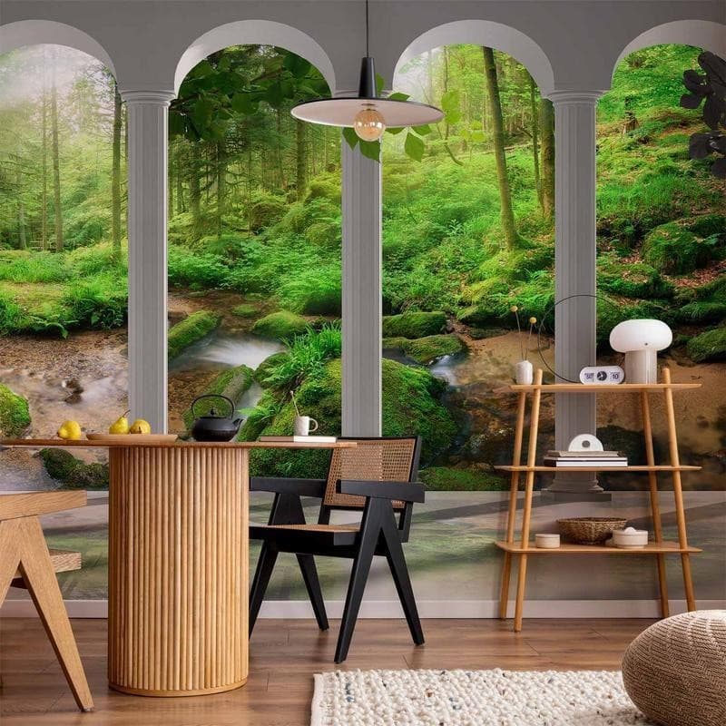 Fotomurale Pillars and Forest in Carta da parati Collezione Casa - Trebisacce, commercioVirtuoso.it