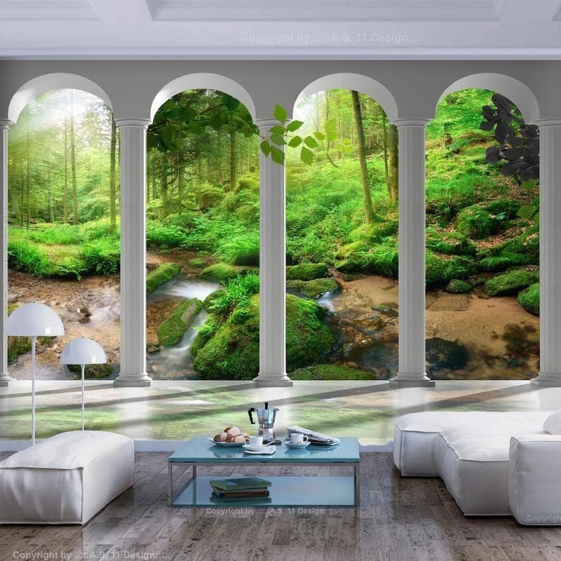 Fotomurale Pillars and Forest in Carta da parati Collezione Casa - Trebisacce, commercioVirtuoso.it