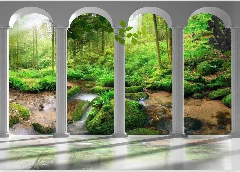 Fotomurale Pillars and Forest in Carta da parati Collezione Casa - Trebisacce, commercioVirtuoso.it