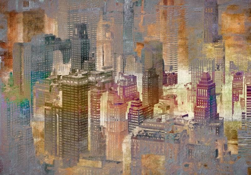 Fotomurale Città nella nebbia in Carta da parati Collezione Casa - Trebisacce, commercioVirtuoso.it