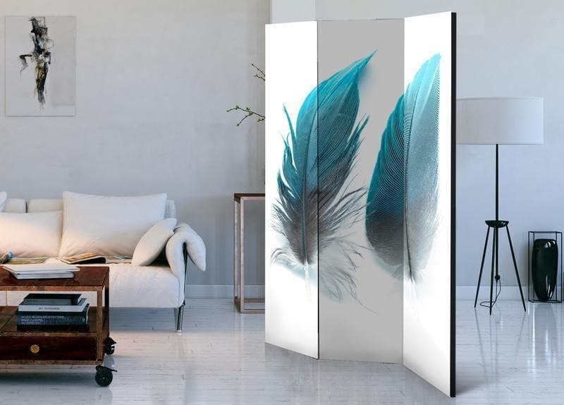 Paravento Blue Feathers [divisori da interno] in Paraventi Collezione Casa - Trebisacce, commercioVirtuoso.it