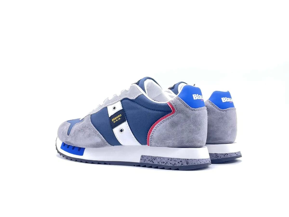BLAUER Queens01 Sneaker Uomo Grey Navy in Sneaker casual Calzature Durello - Agna, commercioVirtuoso.it