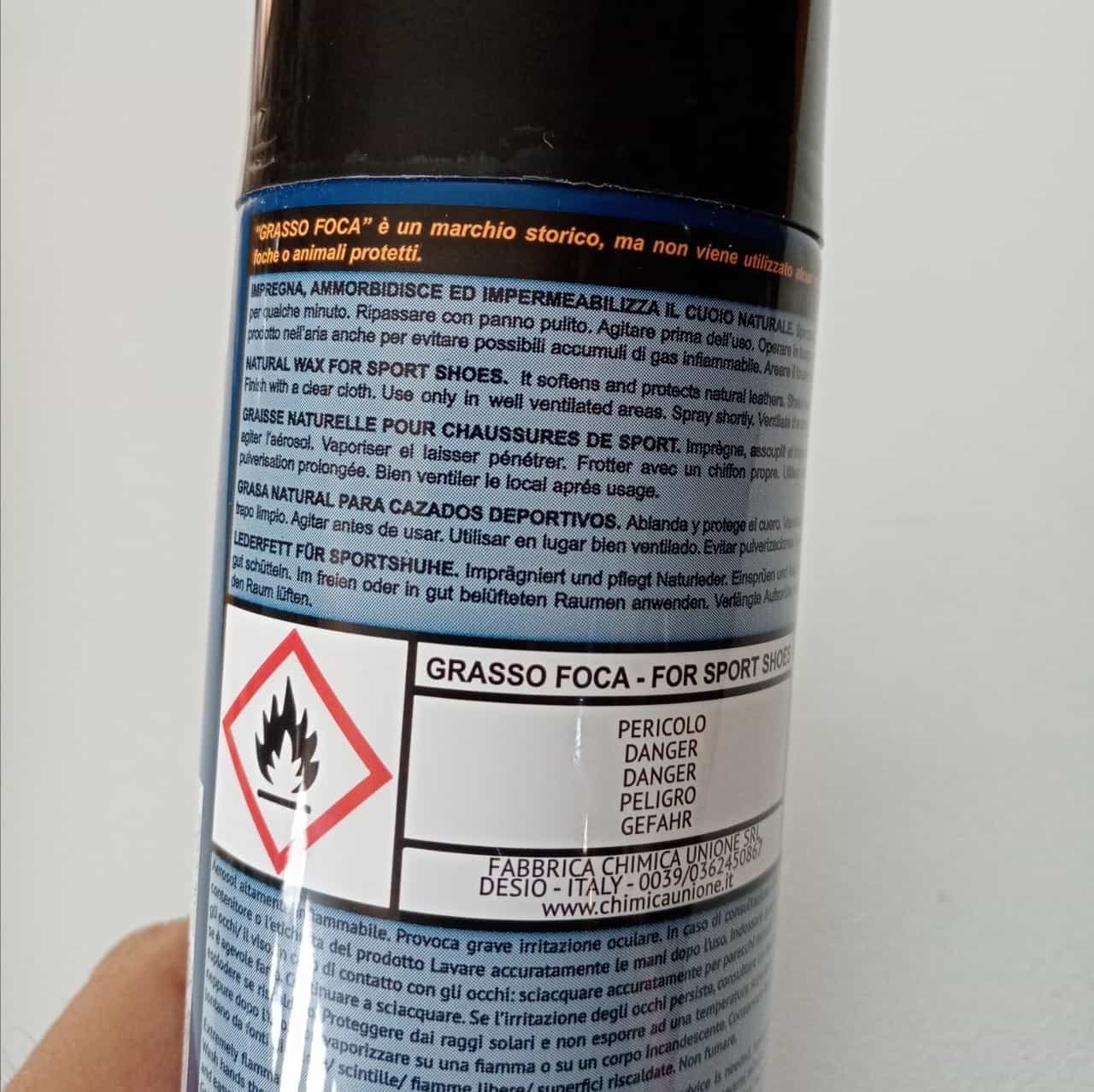 Grasso foca spray ecologico 200ml per pelli grasse e calzature sportive in Lucido per scarpe Aloiserw.com - Altomonte, commercioVirtuoso.it
