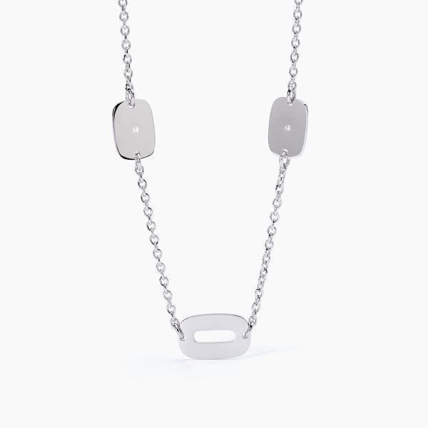 2 Jewels - Collana Lunga Rettangolari Acciaio e Cristalli
