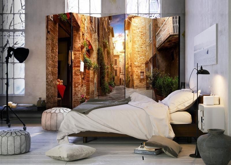 Paravento vicolo stretto della toscana cinque ante in Paraventi Collezione Casa - Trebisacce, commercioVirtuoso.it
