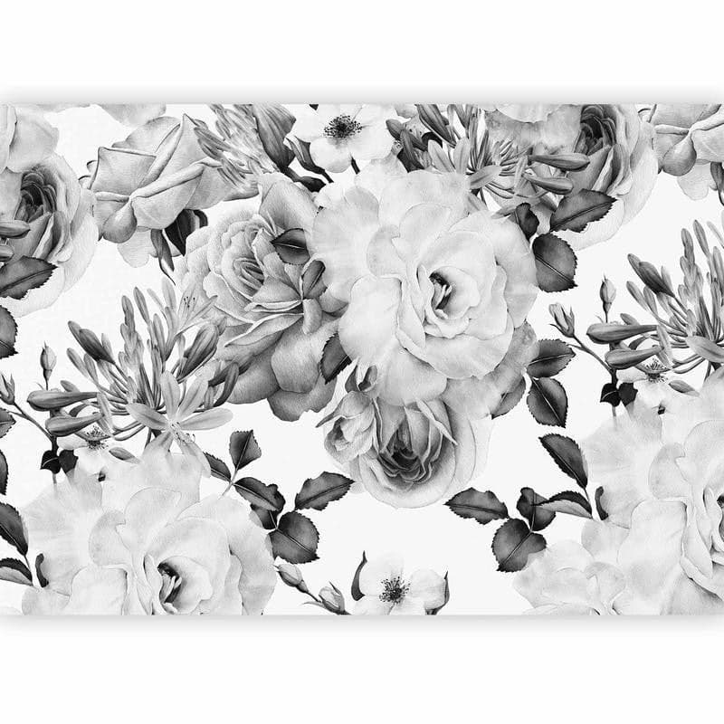 Carta da Parati Giardino Sentimentale Bianco e Nero in Carta da parati Collezione Casa - Trebisacce, commercioVirtuoso.it