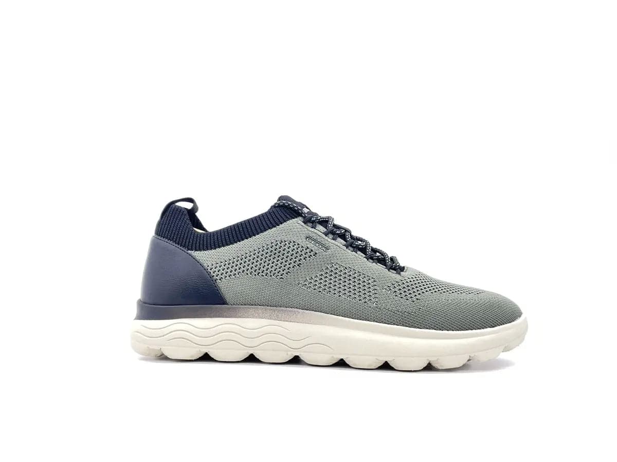 GEOX Snaker Uomo Spherica Knite Green Black in Sneaker casual Calzature Durello - Agna, commercioVirtuoso.it