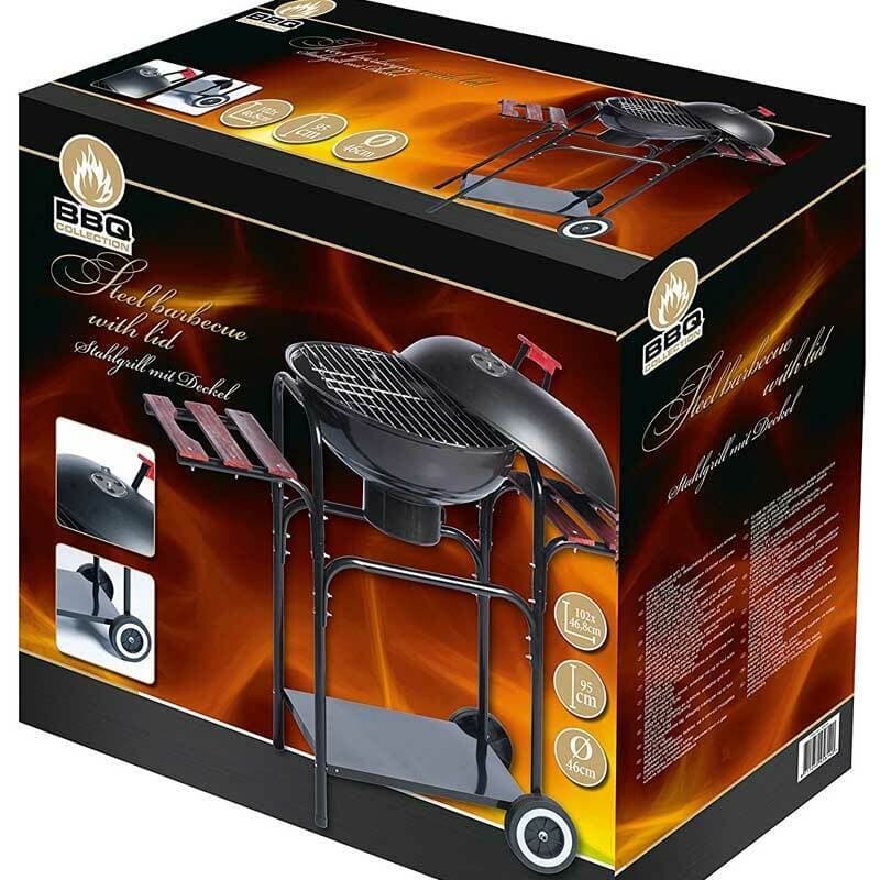 Barbecue a Carbone in Acciaio Con Coperchio e Ruote Griglia 46 cm BBQ Collection in Barbecue a carbone Esplodia - Napoli, commercioVirtuoso.it