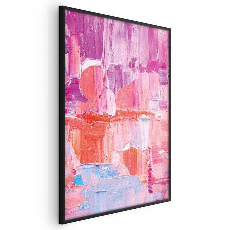 Poster - Colorful Strokes - intense shades of pink and purple on canvas in Poster e stampe Collezione Casa - Trebisacce, commercioVirtuoso.it