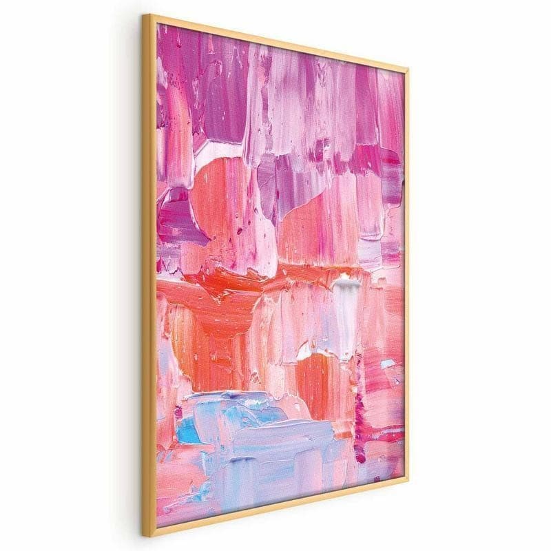 Poster - Colorful Strokes - intense shades of pink and purple on canvas in Poster e stampe Collezione Casa - Trebisacce, commercioVirtuoso.it