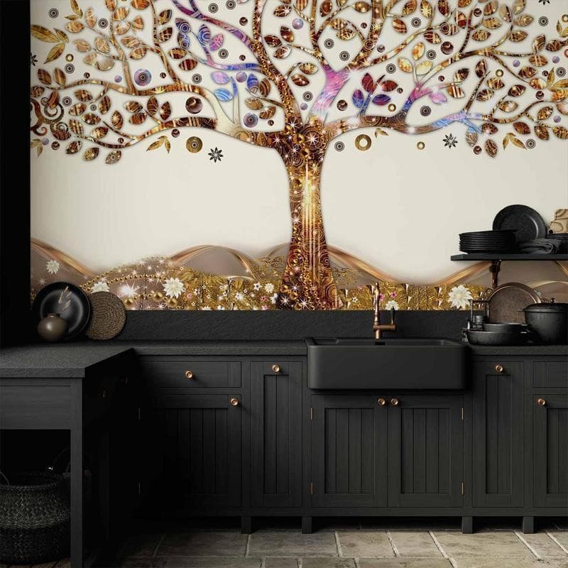 Fotomurale Albero d'oro in Carta da parati Collezione Casa - Trebisacce, commercioVirtuoso.it