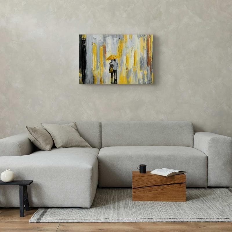 Quadro Umbrella in Love (1 Part) Wide Yellow in Poster e stampe Collezione Casa - Trebisacce, commercioVirtuoso.it