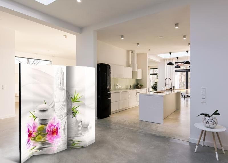 Paravento Buddha and Orchids II [divisori da interno] in Paraventi Collezione Casa - Trebisacce, commercioVirtuoso.it