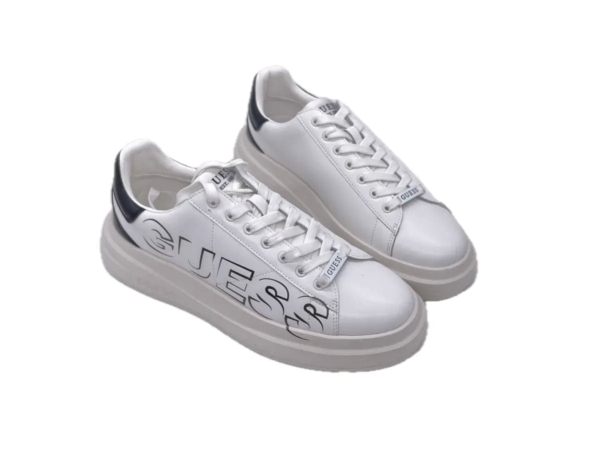 GUESS Sneaker Uomo White Black in Sneaker casual Calzature Durello - Agna, commercioVirtuoso.it