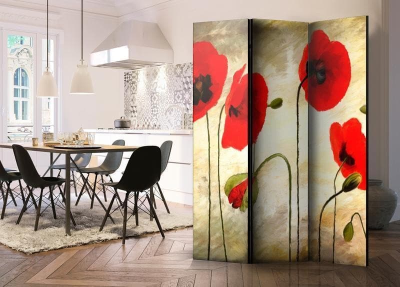 Paravento Golden Field of Poppies [divisori da interno] in Paraventi Collezione Casa - Trebisacce, commercioVirtuoso.it