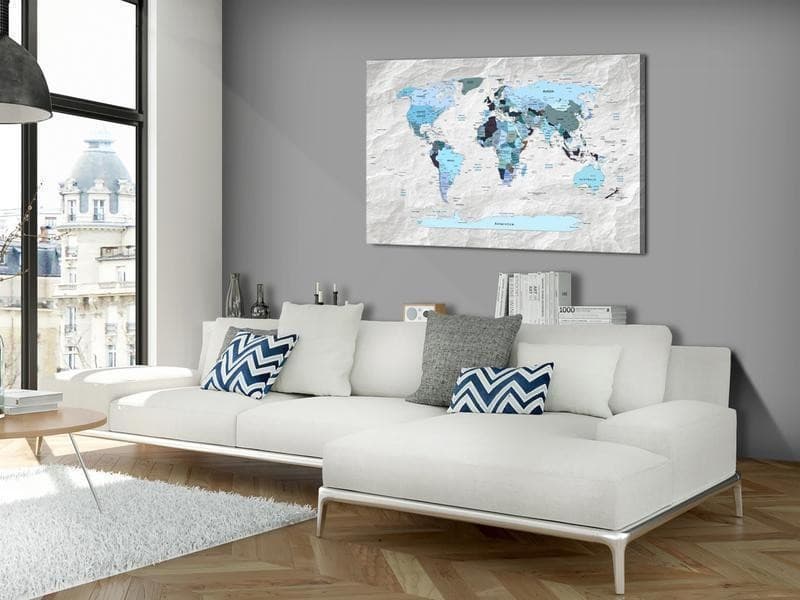 Quadri di sughero Blue Pilgrimages [Cork Map] in Bacheche Collezione Casa - Trebisacce, commercioVirtuoso.it