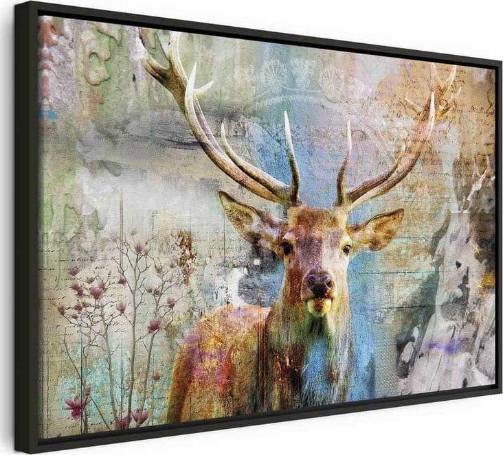 Quadro Deer on Wood in Dipinti Collezione Casa - Trebisacce, commercioVirtuoso.it