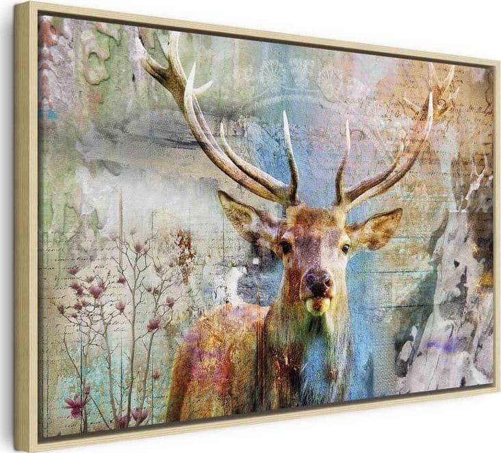 Quadro Deer on Wood in Dipinti Collezione Casa - Trebisacce, commercioVirtuoso.it