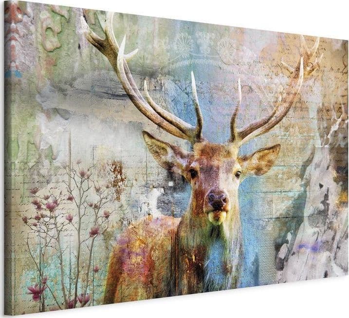 Quadro Deer on Wood in Dipinti Collezione Casa - Trebisacce, commercioVirtuoso.it