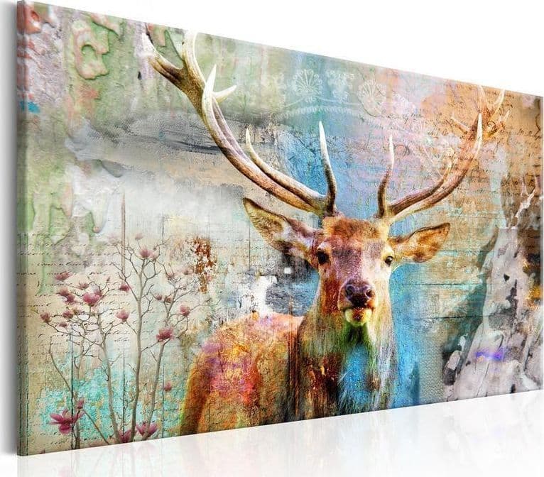 Quadro Deer on Wood in Dipinti Collezione Casa - Trebisacce, commercioVirtuoso.it