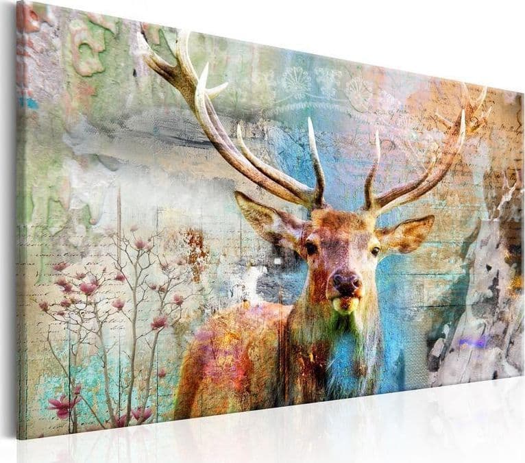 Quadro Deer on Wood in Dipinti Collezione Casa - Trebisacce, commercioVirtuoso.it