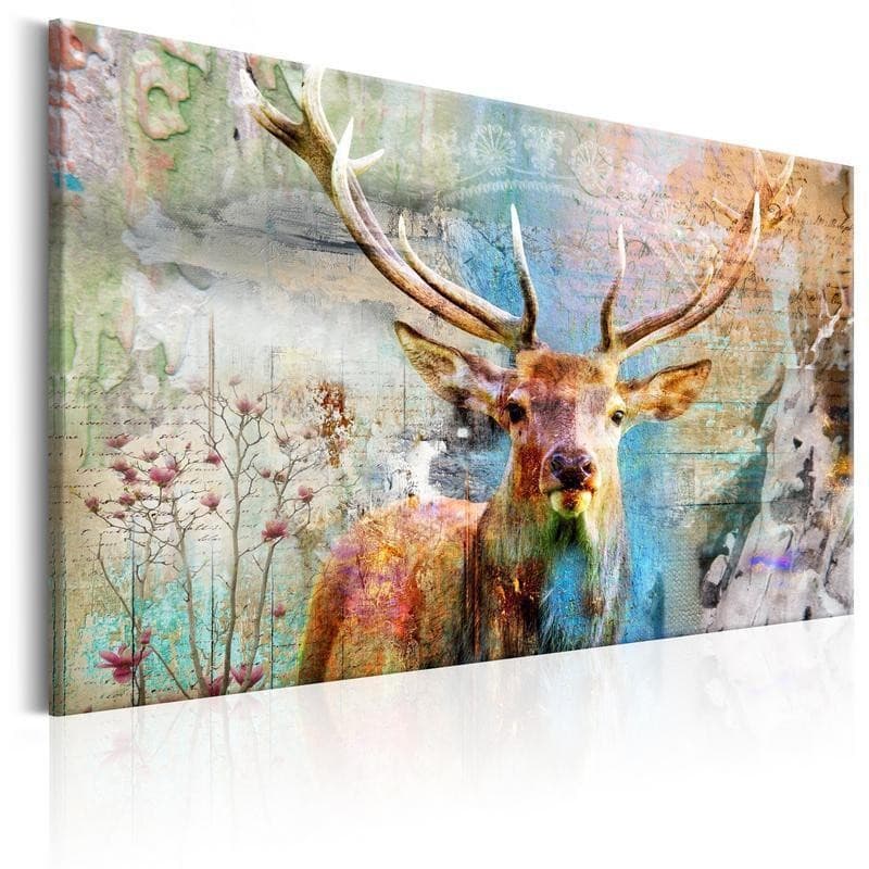 Quadro Deer on Wood in Dipinti Collezione Casa - Trebisacce, commercioVirtuoso.it