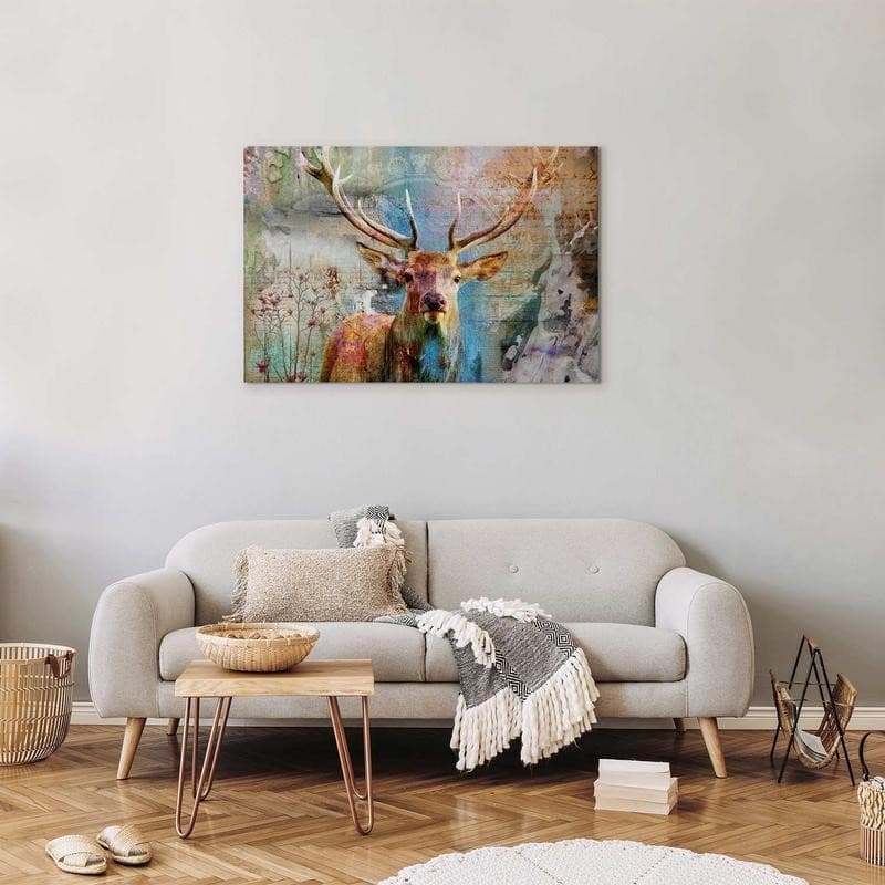 Quadro Deer on Wood in Dipinti Collezione Casa - Trebisacce, commercioVirtuoso.it