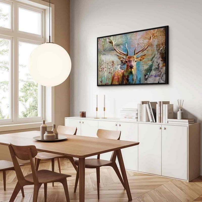 Quadro Deer on Wood in Dipinti Collezione Casa - Trebisacce, commercioVirtuoso.it