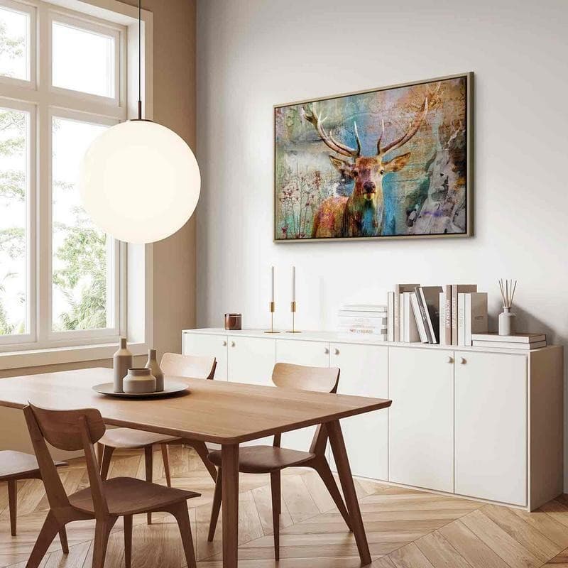 Quadro Deer on Wood in Dipinti Collezione Casa - Trebisacce, commercioVirtuoso.it