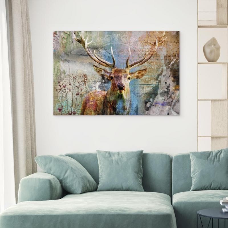 Quadro Deer on Wood in Dipinti Collezione Casa - Trebisacce, commercioVirtuoso.it