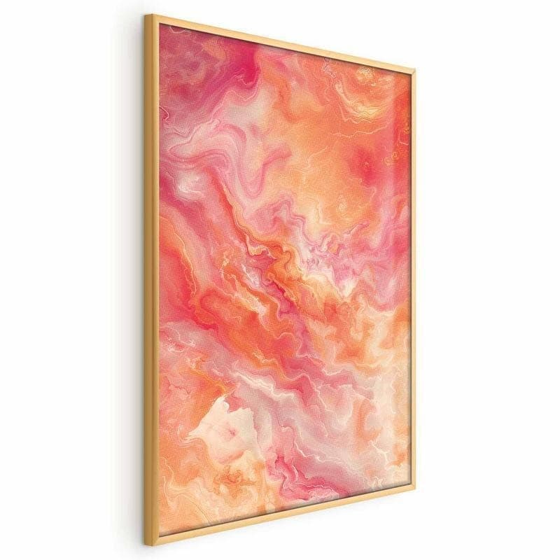 Poster - Fiery Colors - dynamic shapes in fire and pink tones in Poster e stampe Collezione Casa - Trebisacce, commercioVirtuoso.it