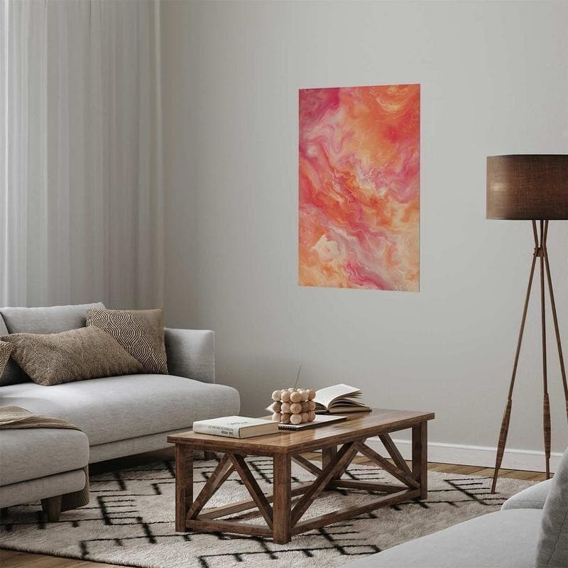 Poster - Fiery Colors - dynamic shapes in fire and pink tones in Poster e stampe Collezione Casa - Trebisacce, commercioVirtuoso.it