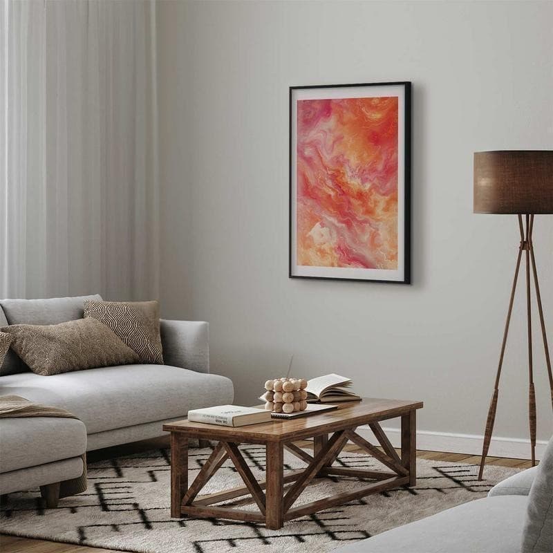 Poster - Fiery Colors - dynamic shapes in fire and pink tones in Poster e stampe Collezione Casa - Trebisacce, commercioVirtuoso.it